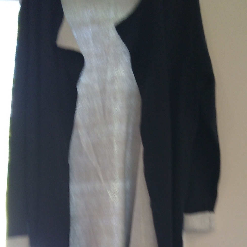 Classic Black and Gray Cardigan Sweater